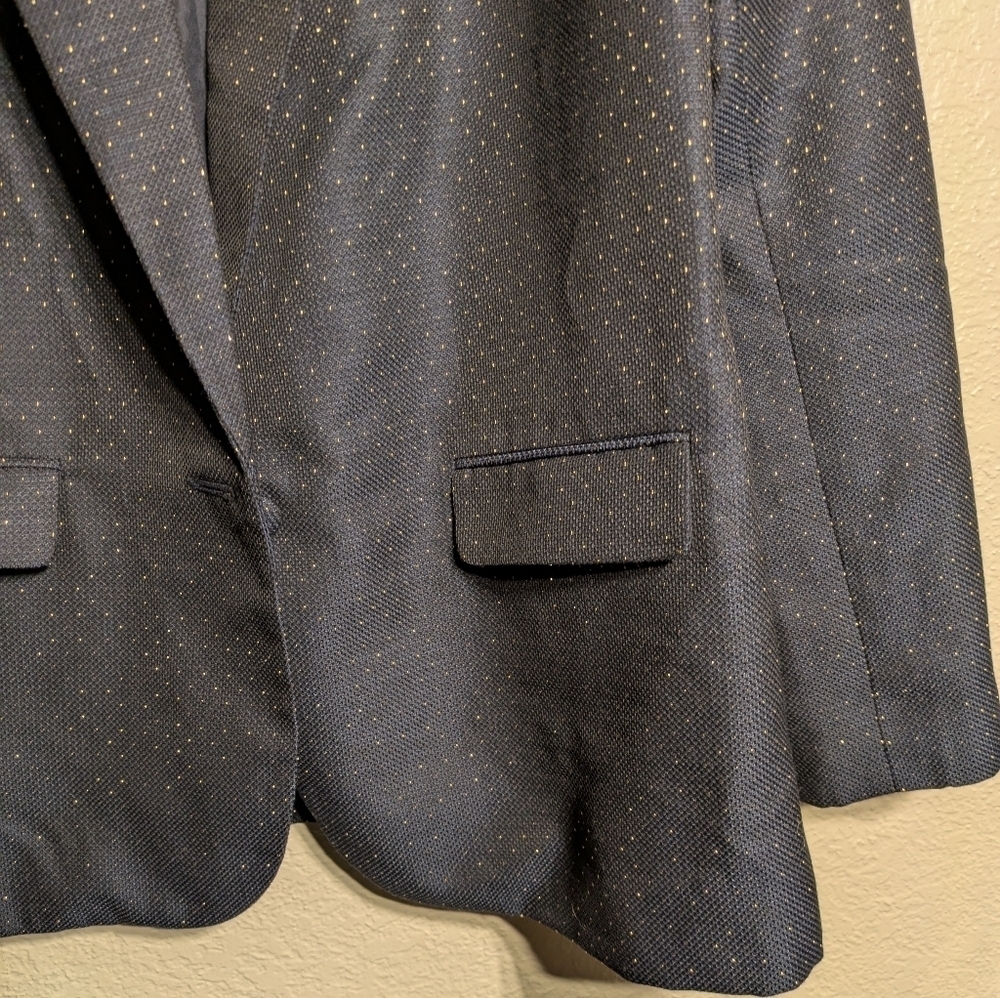 a New Day Size 14 Stylish Navy Blazer with Gold Dots - Picture 4 of 12